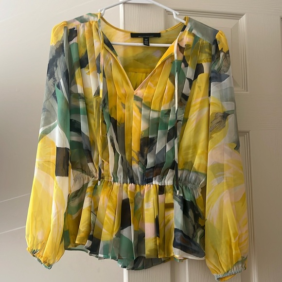 White House Black Market Tops - Yellow Blouse